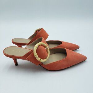 Ann Taylor Kitten Heels 9 Womens Slip On Pumps  Orange